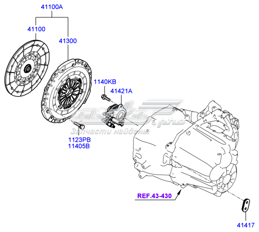 Docisk sprzęgła Hyundai/Kia 4130024110 cena, od 76,09 USD