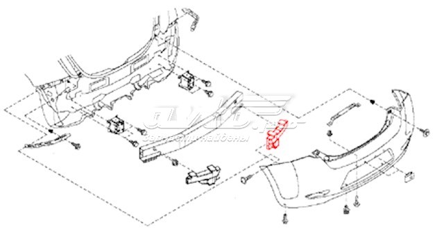 850923NF0A Nissan absorber (wypełniacz zderzaka tylnego)