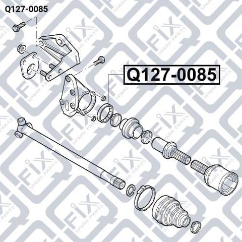 Łożysko podwieszane półosi przedniej Q1270085 Q-fix