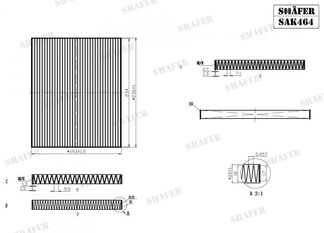 Do koszyka SAK464 Shafer Filtr kabiny