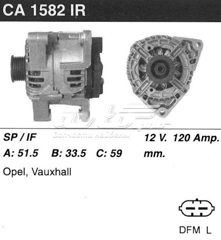 93170304 Opel alternator