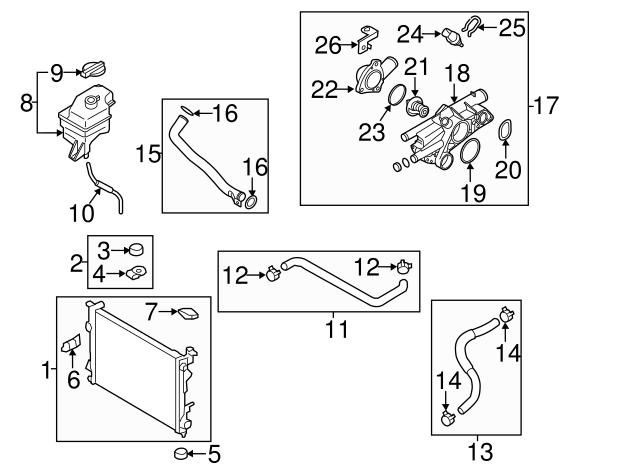  Obudowa termostatu KIA Sorento 2