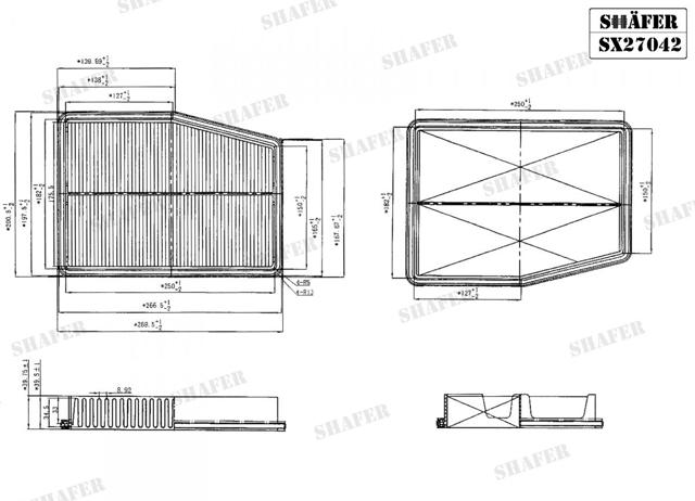 Filtr powietrza Shafer SX27042 cena, od 14,29 USD