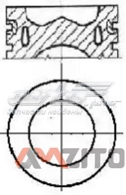 Tłok, komplet na 1 cylinder, 2. naprawa (+0,50) 40558620 Teikin
