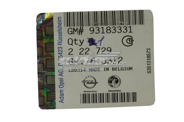 Do koszyka 93183331 General Motors Zaślepka haku holowniczego zderzaka przednia