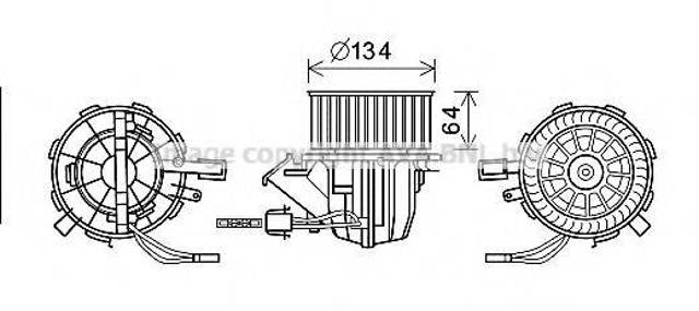AI8391 AVA silniczek wentylatora nagrzewnicy (ogrzewacza wnętrza)