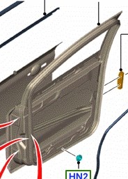 Do koszyka Drzwi przednie lewe Ford Kuga I CBV