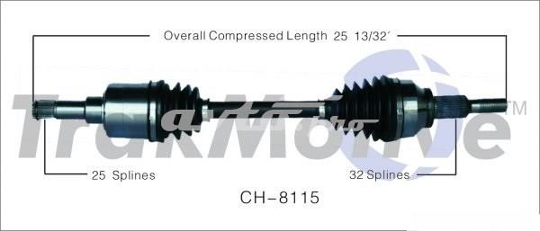 Półoś napędowa przednia lewa Trakmotive/Surtrack CH8115 cena, od 98,82 USD
