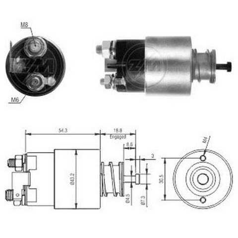 3612022810 Chrysler elektromagnes rozrusznika