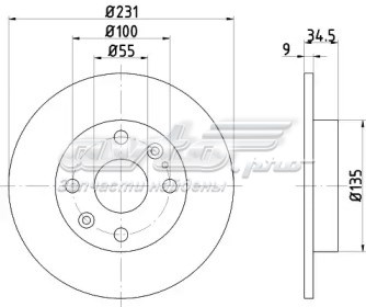 BG2803 Delphi tarcza hamulcowa tylna