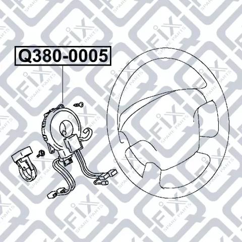 Q3800005 Q-fix Pierścień kontaktowy AIRBAG, taśma kierownicy