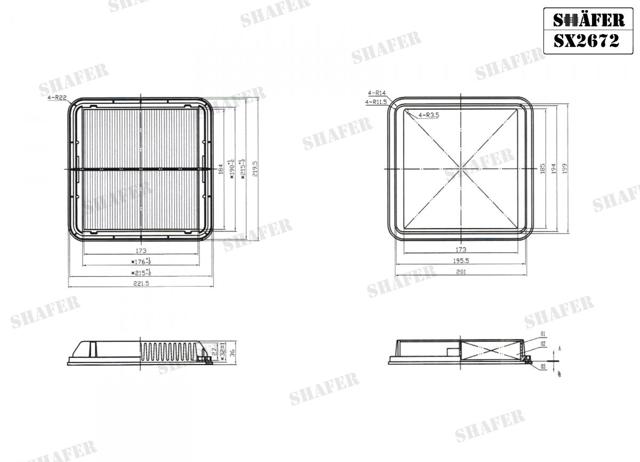 Do koszyka SX2672 Shafer Filtr powietrza