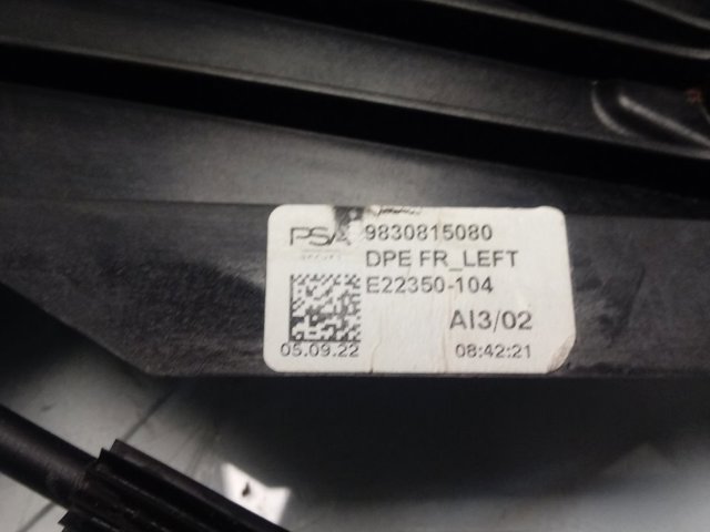 Mechanizm podnoszenia szyby drzwi przednich lewych do Peugeot 308 III FB, FH, FP, F3, FM