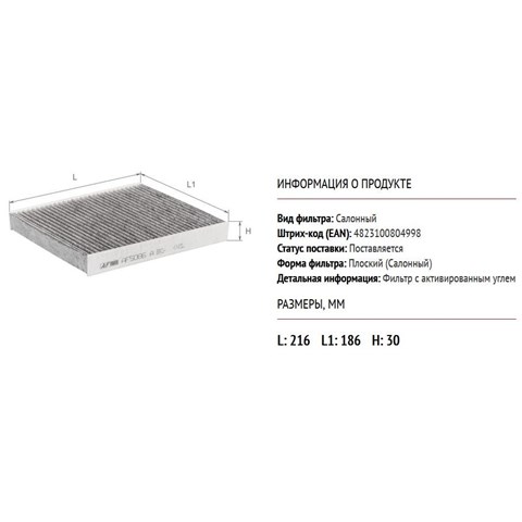 Filtr kabiny Alpha Filter AF5086A cena, od 8,55 USD