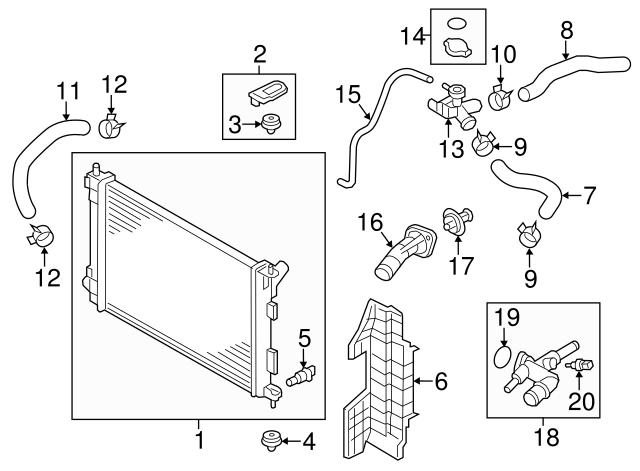 Do koszyka Przewód (króciec) układu chłodzenia KIA Forte III YD
