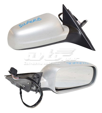 Do koszyka Lusterko wsteczne prawe Skoda SuperB I 3U4
