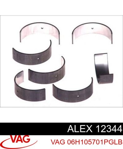 06H105701PGLB VAG Panewki korbowodowe wału korbowego, zestaw, standardowe (STD)