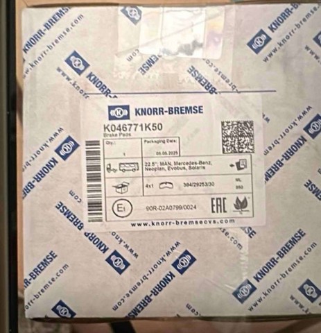 Klocki hamulcowe przednie tarczowe Knorr-bremse K046771K50 cena, od 126,80 USD