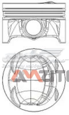8743390710 Nural Tłok, komplet na 1 cylinder, 2. naprawa (+0,50)