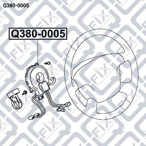 Do koszyka Q3800005 Q-fix Pierścień kontaktowy AIRBAG, taśma kierownicy