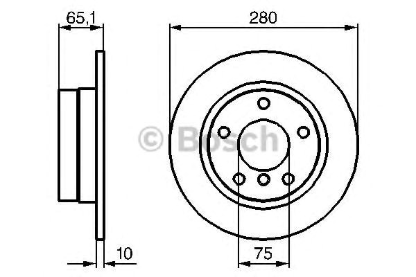 986479217 Bosch Tarcza hamulcowa tylna