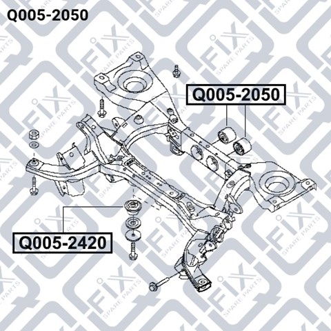 Silentblock tylnej belki Q-fix Q0052050
