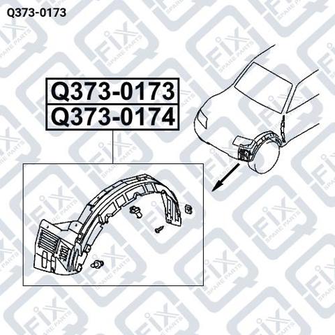 Nadkole błotnika przedniego lewe Q-fix Q3730173 cena, od 22,49 USD
