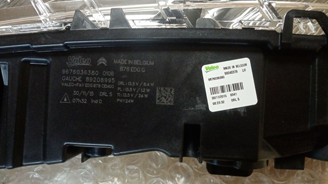 Reflektor do jazdy dziennej lewy Peugeot/Citroen 9676036380 cena, od 31,27 USD