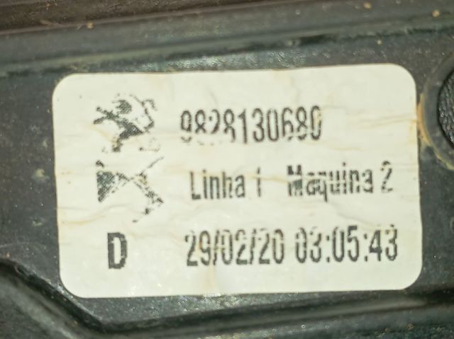 Do koszyka 9828130680 Opel Mechanizm podnoszenia szyby drzwi przednich prawych