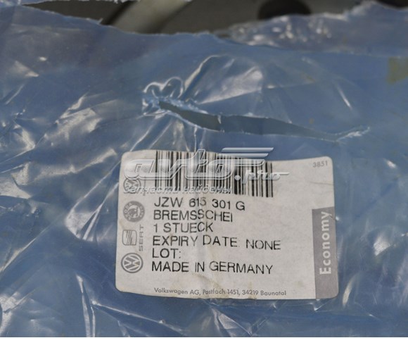 JZW615301G VAG Tarcza hamulcowa przednia