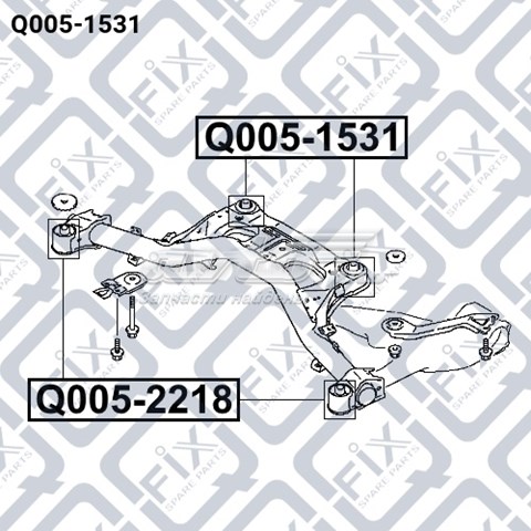 Silentblock tylnej belki Q0051531 Q-fix