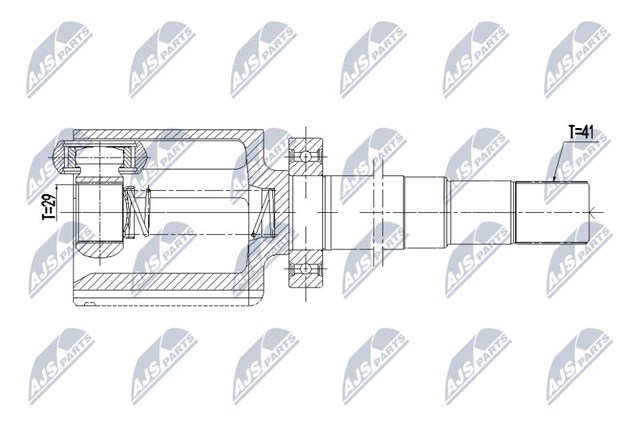 Przegub homokinetyczny wewnętrzny przedni prawy Mercedes A9103303700 cena, od 72,36 USD