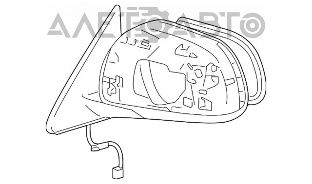 Lusterko wsteczne prawe do Toyota Highlander I HYBRID U2