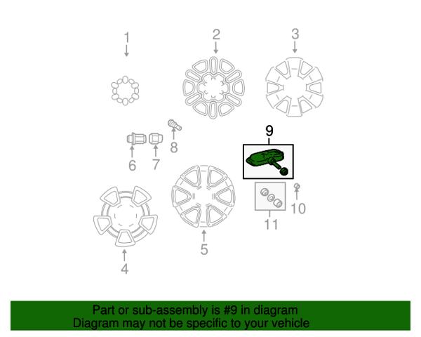 Do koszyka 4260733012 Toyota Czujnik ciśnienia w oponach