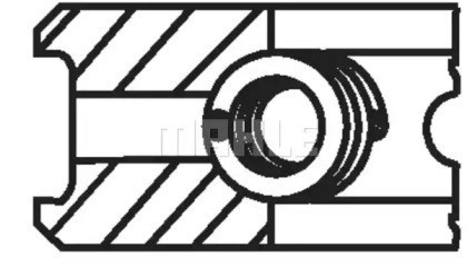 Pierścienie tłokowe na 1 cylinder, STD. Mahle Original 03873N0 cena, od 40,50 USD