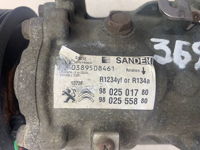 Sprężarka klimatyzacji Peugeot/Citroen 9802501780