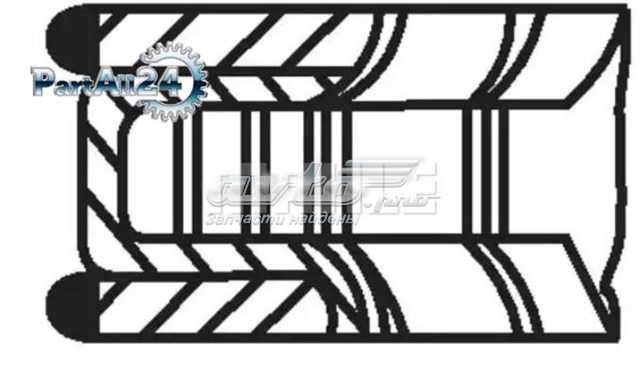 028RS001260N0 Mahle Original Pierścienie tłokowe na 1 cylinder, STD.