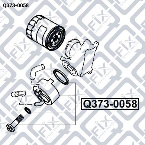 Chłodnica oleju, pod filtrem Q-fix Q3730058 cena, od 111,66 USD