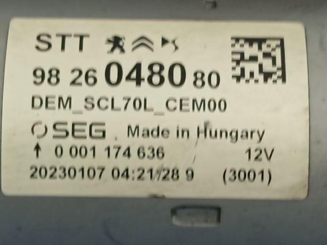 Rozrusznik 9826048080 Peugeot/Citroen