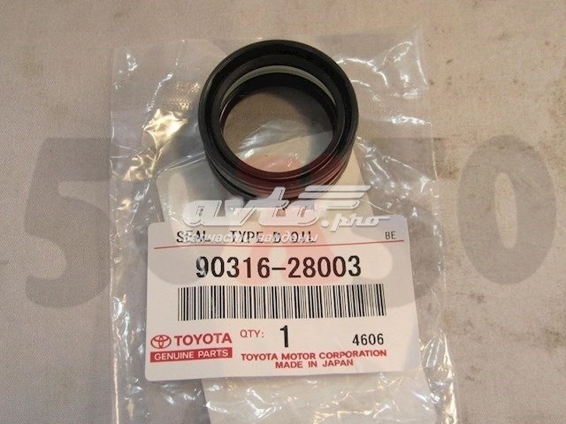 Uszczelniacz półosi prawej mostu przedniego 9031628003 Toyota