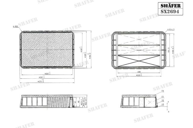 Filtr powietrza SX2694 Shafer