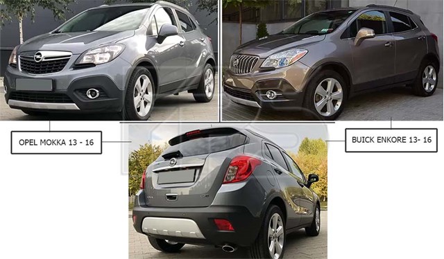 Do koszyka Nadkole błotnika przedniego prawe Opel Mokka I J13