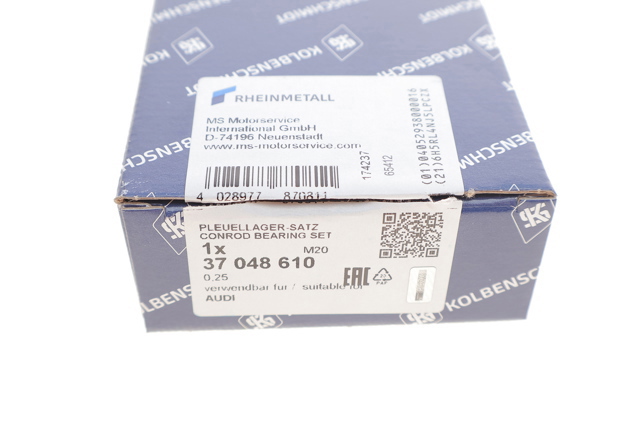 37048610 Kolbenschmidt Panewki korbowodowe wału korbowego, zestaw, 1. naprawa (+0,25)