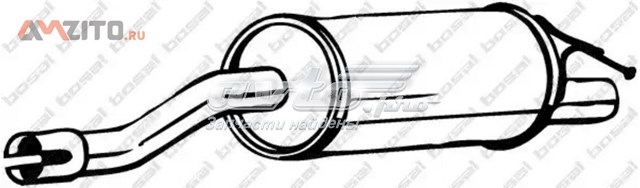 Tłumik, tylna część Asmet 10127