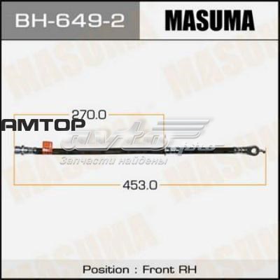 Przewód hamulcowy tylny BH6492 Masuma
