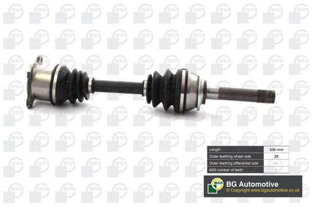 Półoś napędowa przednia prawa BGA DS6100R cena, od 111,77 USD