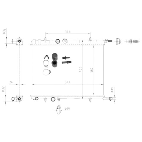 Chłodnica silnika Sato Tech R20022 cena, od 64,67 USD