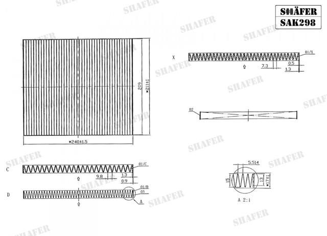 Filtr kabiny SAK298 Shafer