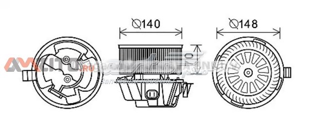 DA8012 AVA silniczek wentylatora nagrzewnicy (ogrzewacza wnętrza)