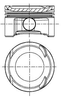 Do koszyka 8714130720 Nural Tłok, komplet na 1 cylinder, 2. naprawa (+0,50)